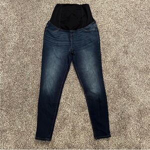 Women's Dark Wash Blue Maternity Skinny Jeans 2R/26